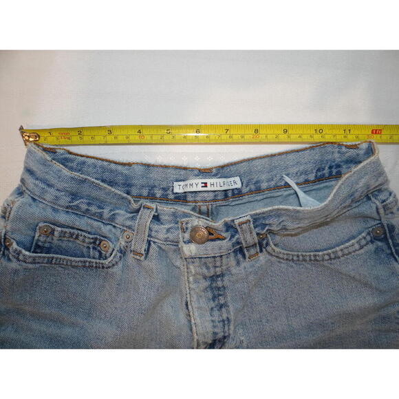 Y2K Tommy Hilfiger Women's Denim Shorts Light Wash - Picture 4 of 7